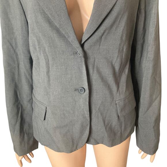 Attention Blazer Womens 16 2 Button Gray Plus Size - Picture 5 of 11